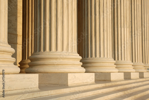 Columns at United States Supreme Court in Washington, DC