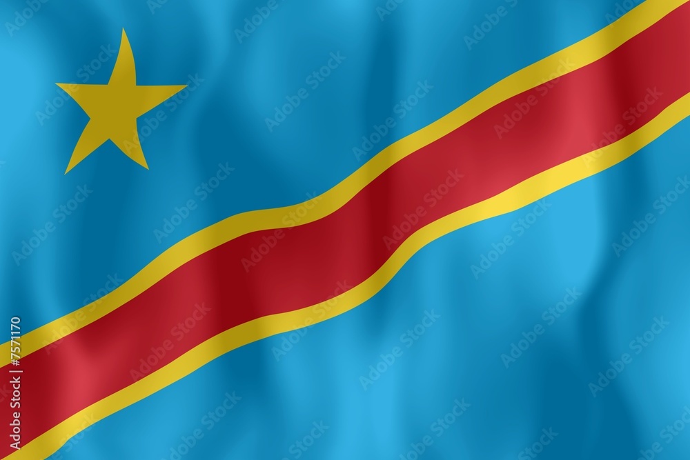 Fototapeta premium drapeau froissé congo crumpled flag