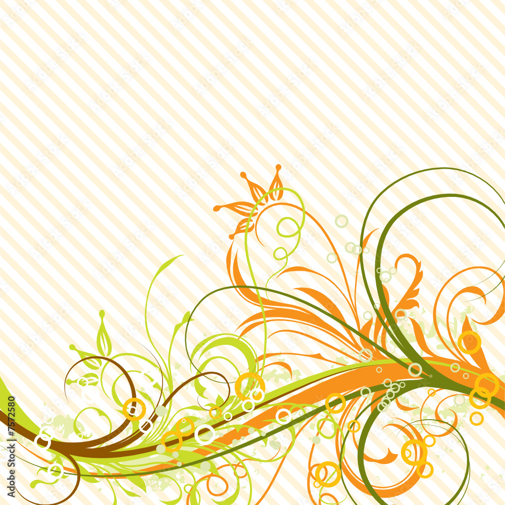 Decorative floral background, vector illustration Decorative floral background, vector illustration