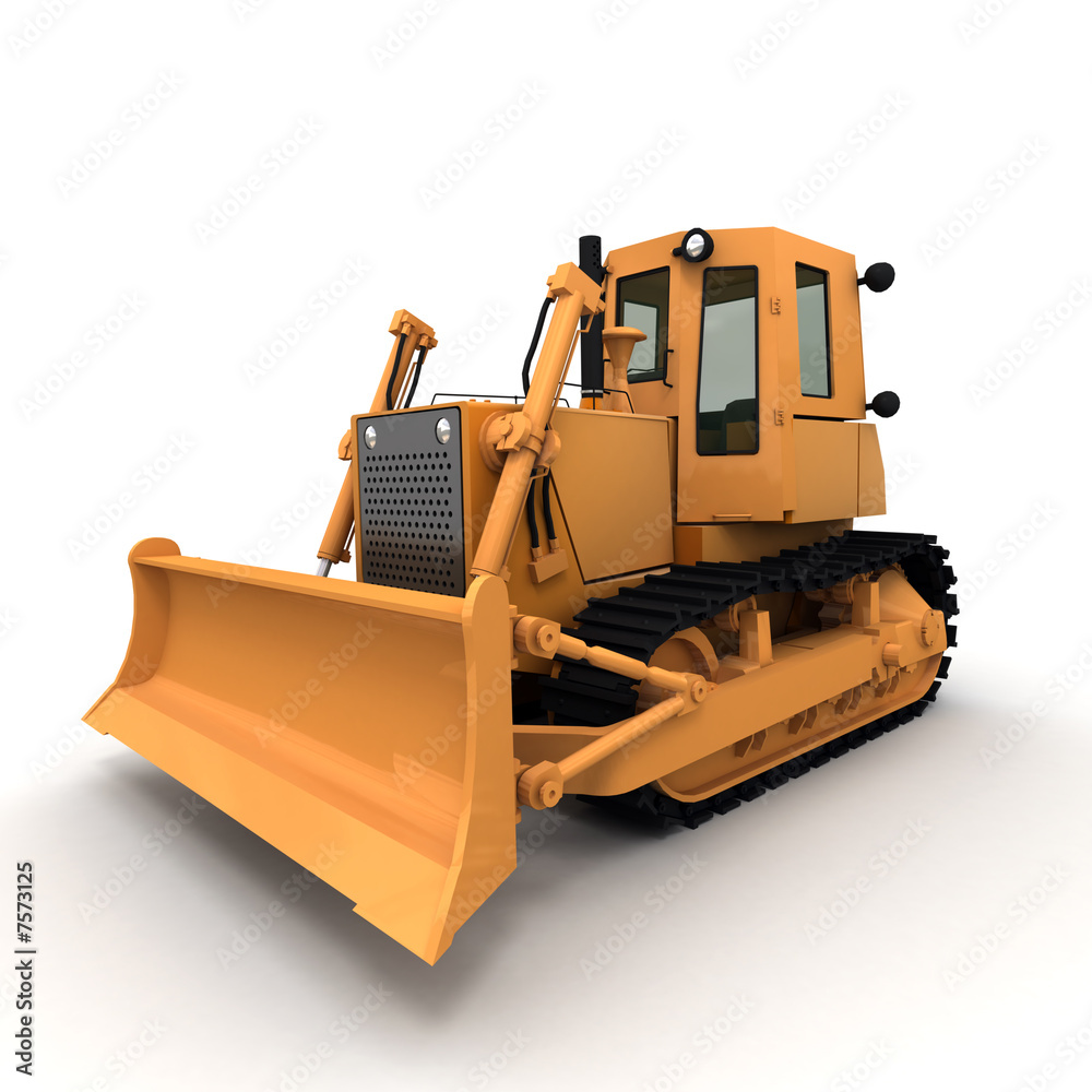 Fototapeta premium Bulldozer solo 01