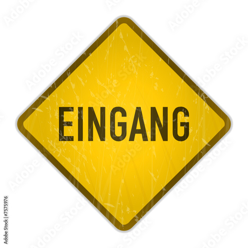 schild eingang