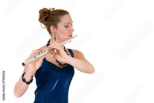 Attractive flautist