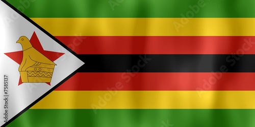 Bild auf Leinwand drapeau zimbabwe flag