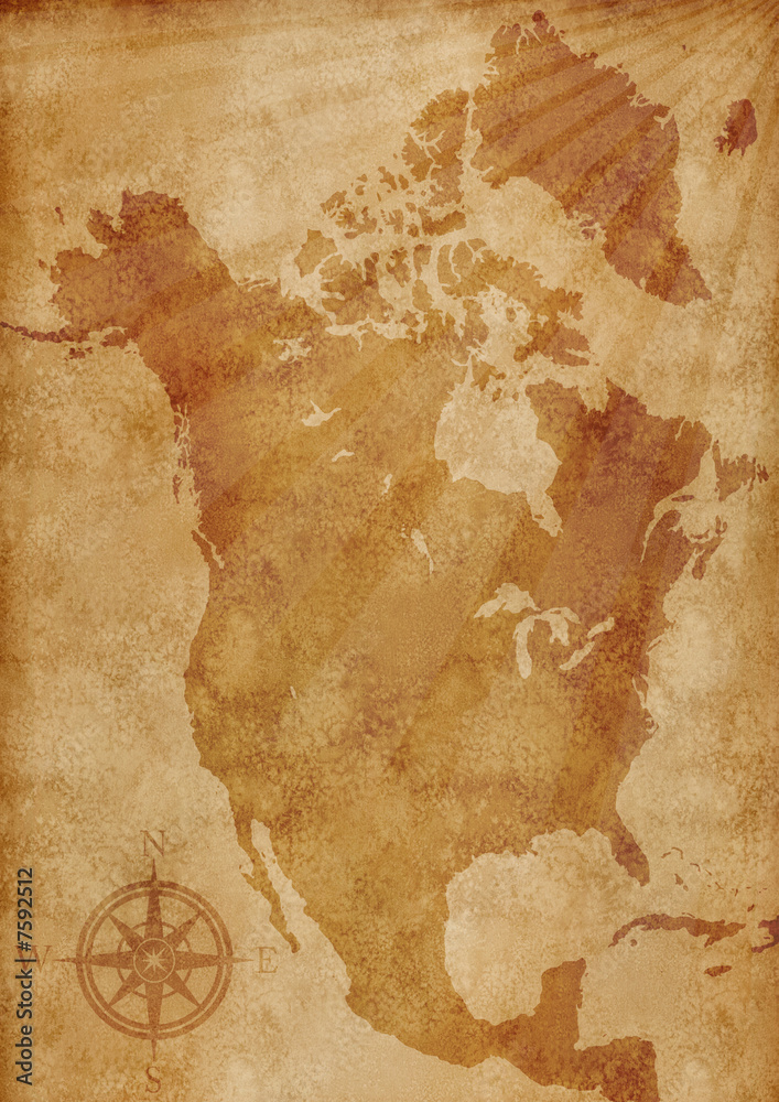 North America map illustration