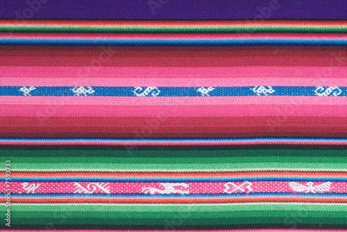 Fotografia Traditional andean tapestry from northern Argentina and Bolivia.