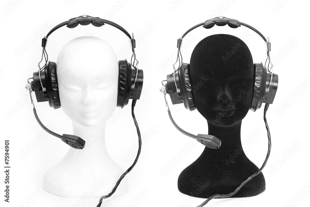 heads dummies with headphones