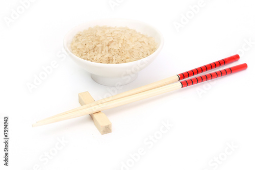 Obraz na płótnie Chinese chopsticks with rice w salonie