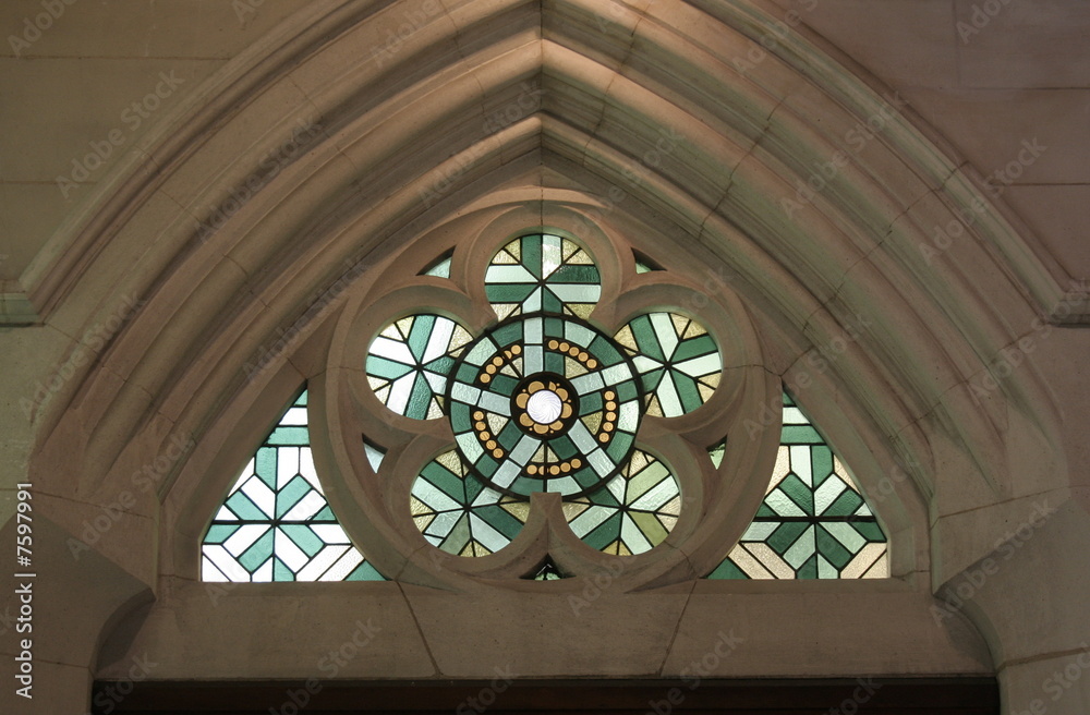 Church window in Christchurch Church window in Christchurch