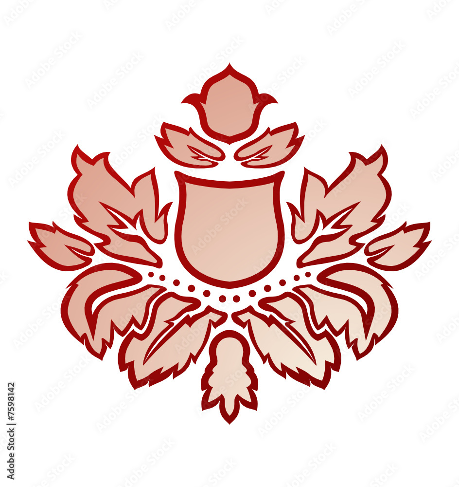 Fototapeta premium Vector illustration of a red abstract flower