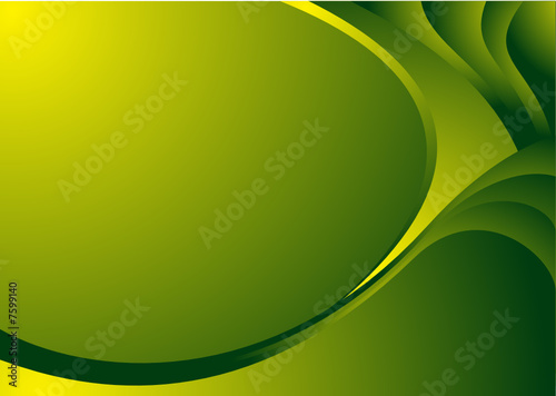 Illustrated colorful background with copy space in green