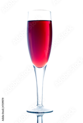 Red wine isolated