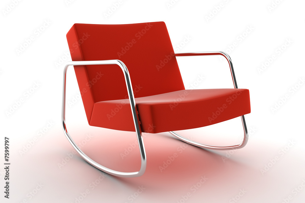 3d red armchair isolated on white background 3d red armchair isolated on white background
