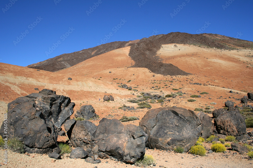 Coulée de lave et oeufs du Teide