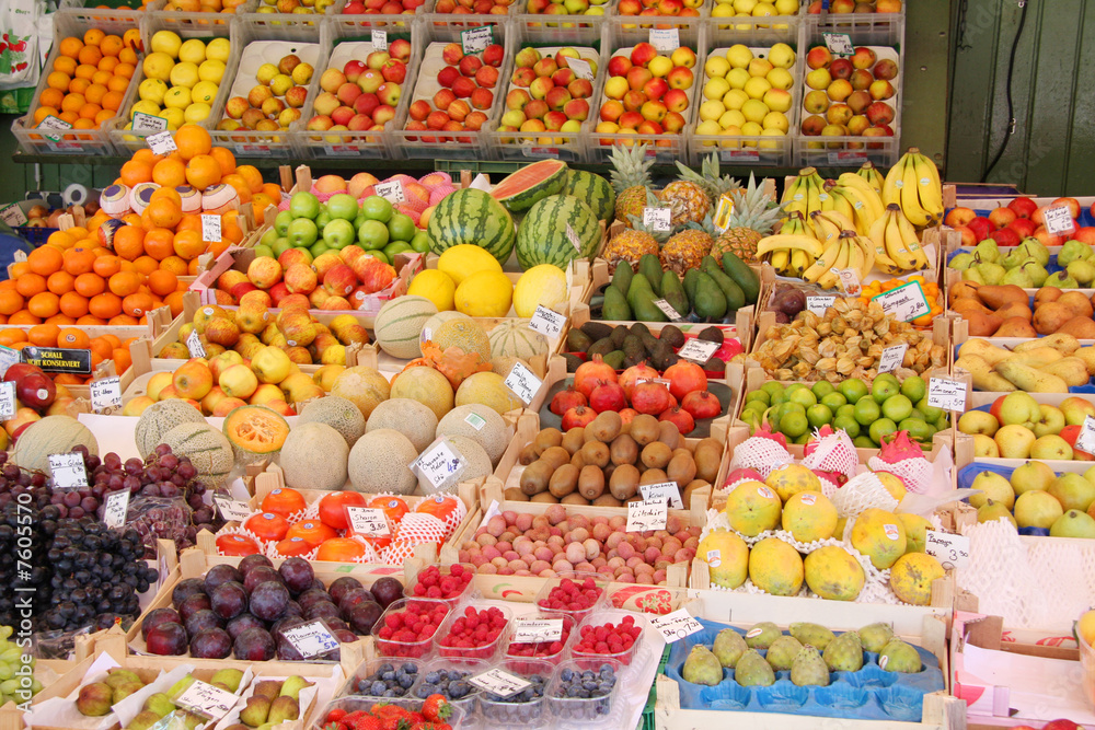 Früchte - Obststand am Viktualienmarkt München