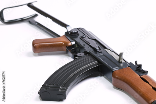 AK47 Rifle on White