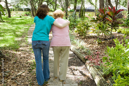 Helping Grandmother Walk