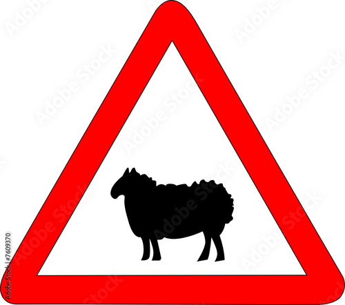 a0102 - Panneau danger MOUTONS