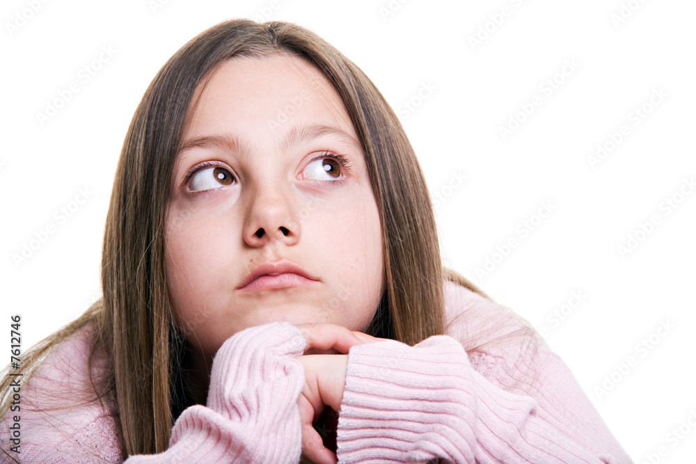 young girl wishing hoping isolated young girl wishing hoping isolated