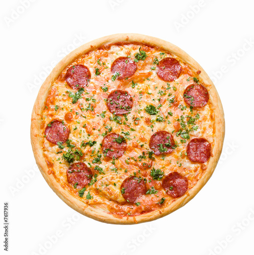 Pizza Pepperoni isolated