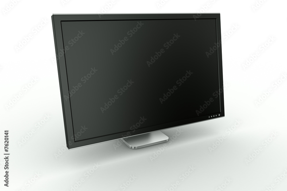 Black plastic and aluminum monitor Black plastic and aluminum monitor