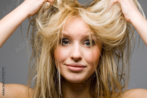 Portrait of a beautiful young blond female