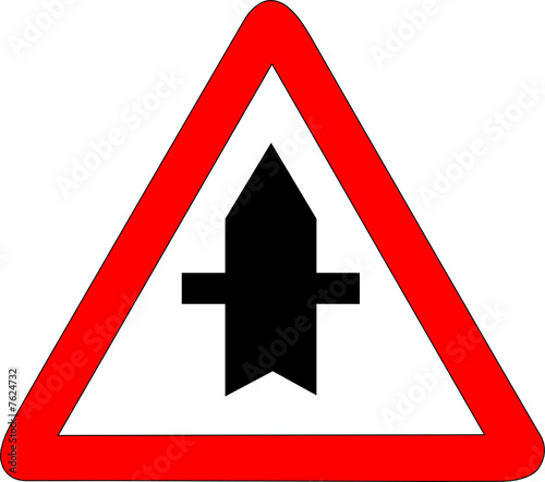 a0122 - Panneau danger INTERSECTION ROUTE SECONDAIRE