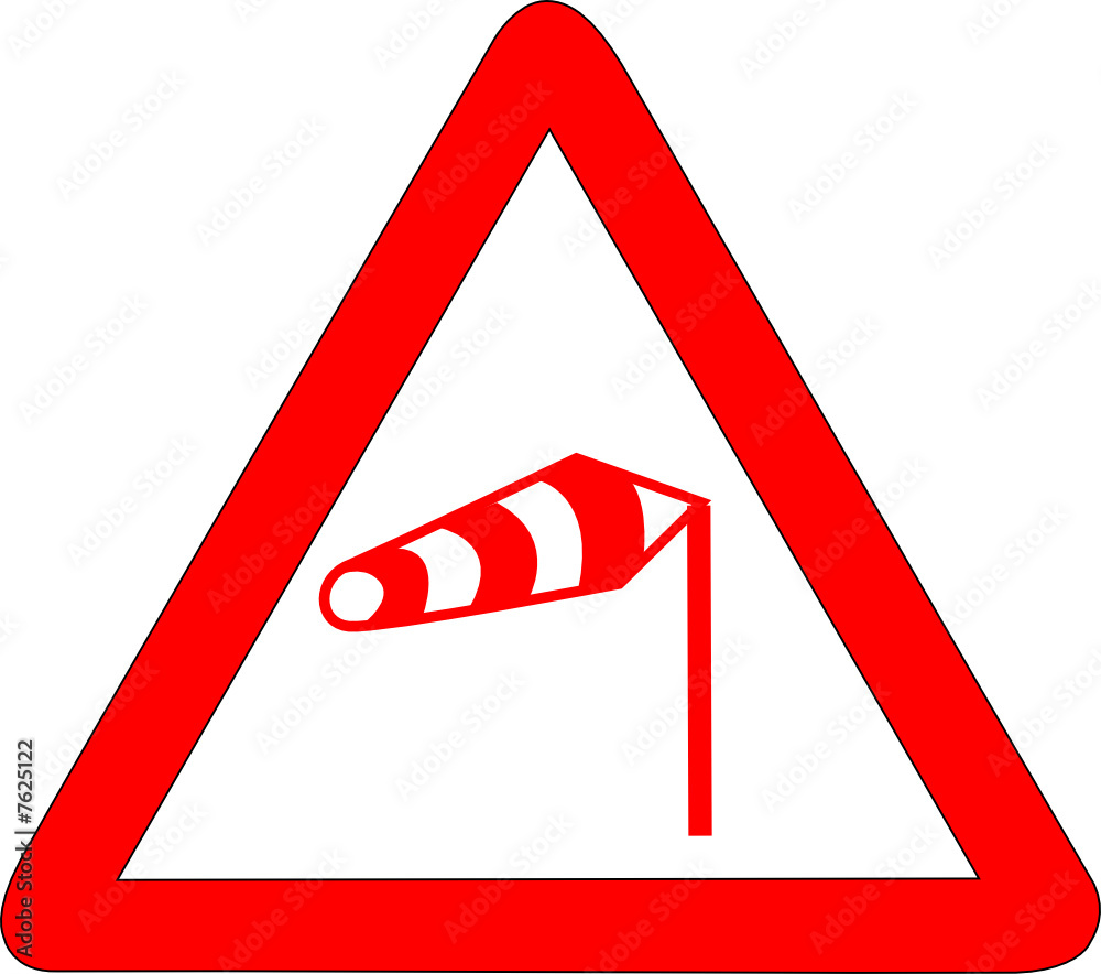 a0139 - Panneau danger VENT LATERAL Stock Vector | Adobe Stock