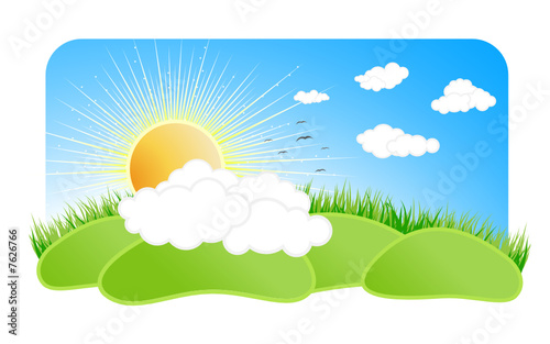 Sunny nature design element