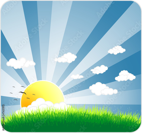 Idyllic peaceful nature background