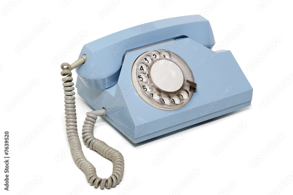 Blue retro telephone Blue retro telephone