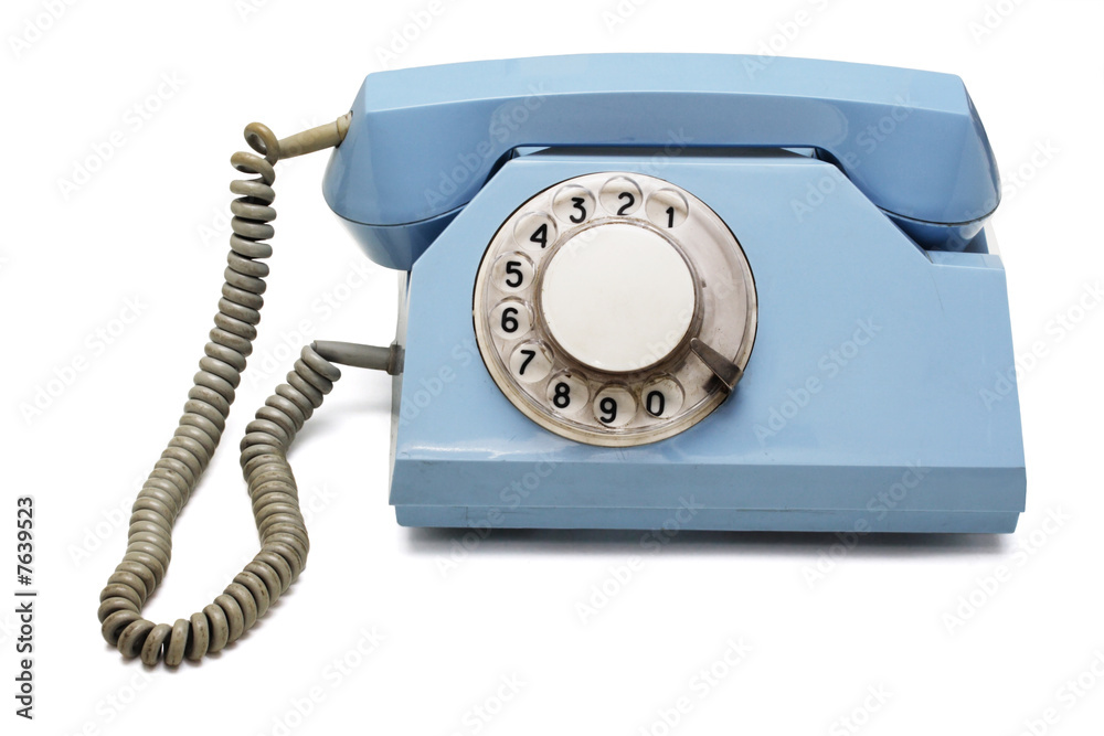 Blue retro telephone Blue retro telephone