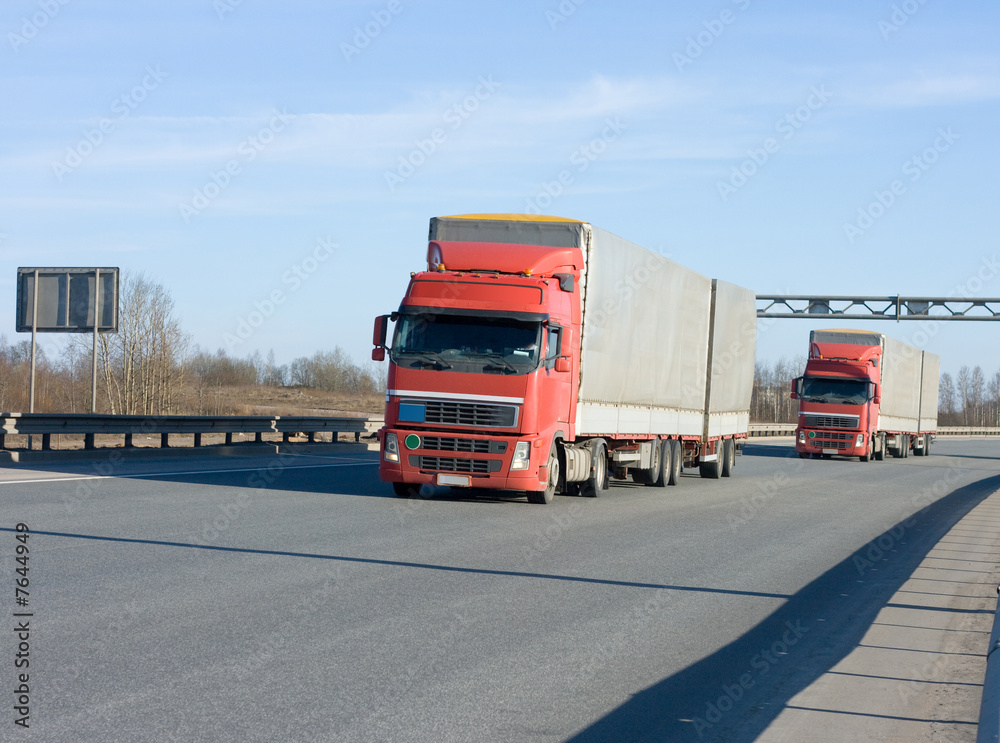 Naklejka premium two trucks