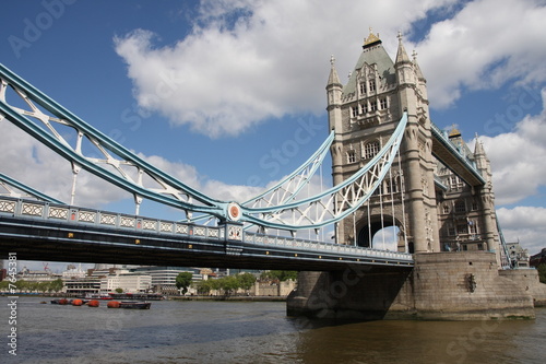 Wide angle shot of the Tower bridge, London