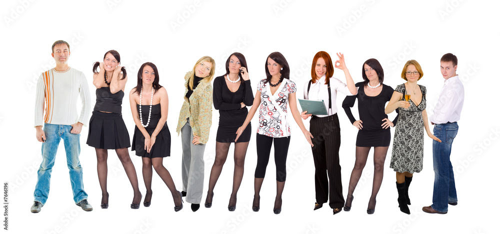 Obraz premium line of many people