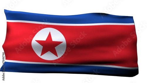 The North Korea flag bg