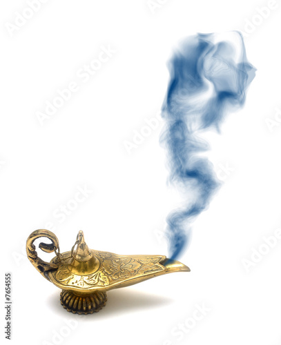 Smoking Genie Lamp