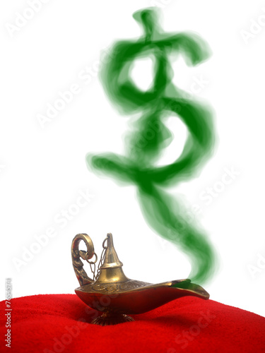 Smoking Genie Lamp