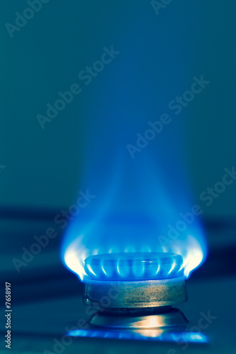 Blue gas flame