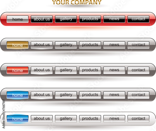 Website button bars template