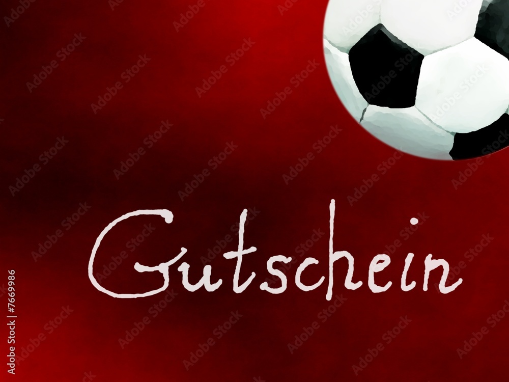 Fußball Gutschein Stock-Illustration | Adobe Stock
