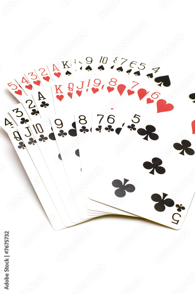 Obraz premium cards on white