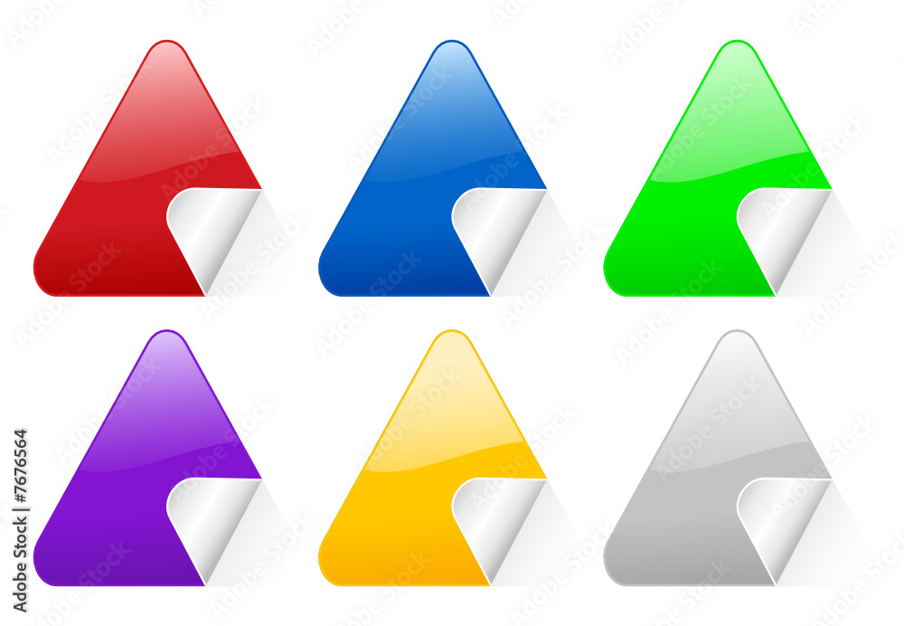 color triangular stickers 2 color triangular stickers 2
