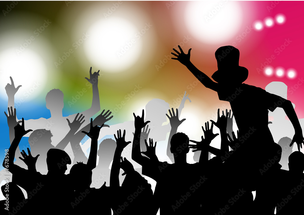 Happy people having fun at discotheque Happy people having fun at discotheque