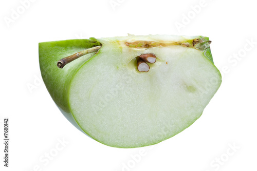Apfel geviertelt isoliert