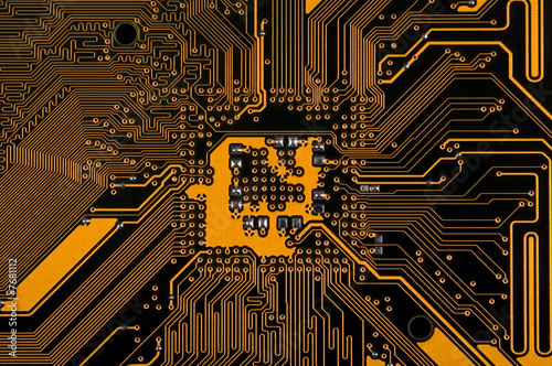 Obraz na płótnie Computer microscheme w salonie