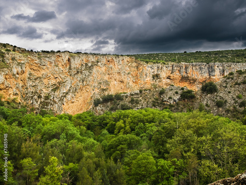 Canyon under a storm