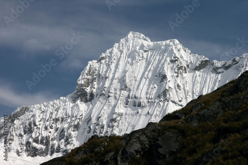 Snowcapped Chacraraju peak