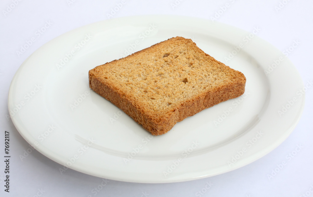 toast on a plate