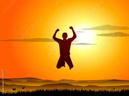 Boy jumping