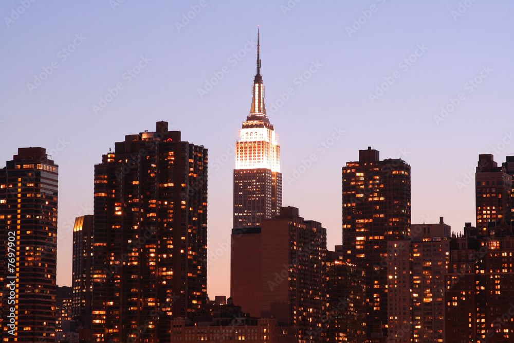 Fototapeta premium Midtown Manhattan skyline at Night Lights